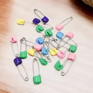 옷핀 핀침 브로치핀 대형 컬러옷핀 배찌 41mm 50개 뺏지 브롯치 액세서리