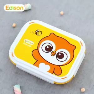 에디슨 프렌즈 이중 논슬립 스텐 식판 가방 세트논 캐릭터 유아식기 어린이 아동