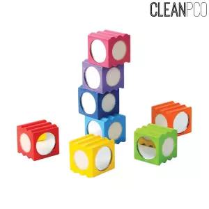 브알라 무지개 촉감블럭 S220 블록 놀이 거울 쌓기