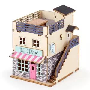 미니 아이스크림 가게조립키트 모형완구 방학숙제 목재