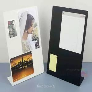 L형 스틸 스탠딩 보드판 A4 자석부착가능 칠판 안내게시 메모 전시 보드 스탠드 철보드 A4게시 게시 메뉴