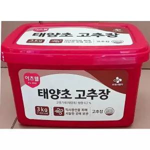 고추장 이츠웰 태양초 3K/찌개/대용량/업소용/양념/조림/식당용/찌게/가정/국물용/다용도/단체/떡볶이/볶음