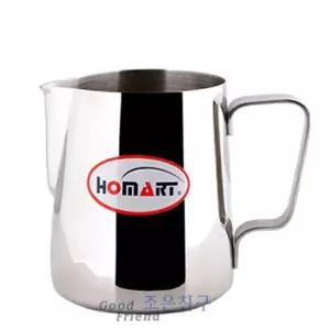 홈아트 스팀피쳐 1000ml 스텐 스테인레스 커피 도구 실버