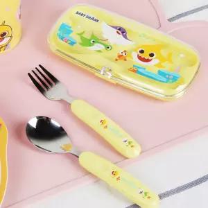 핑크퐁 아기상어 큐티 스푼포크 케이스세트유아식기 캐릭터 아동 이유