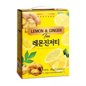 고향 레몬진저티 40스틱환절기차 사무실 탕비실 실선물 선물용 겨울 생강 레몬 진저