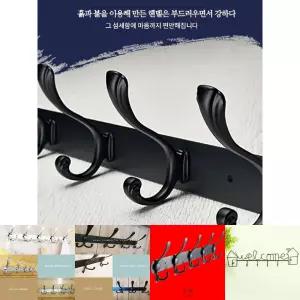 플로키 스텐레스 다용도 벽걸이 디자인후크 블랙/벽/옷걸이/모자/걸이/책상/가방/후크/고정식/행거/다기능