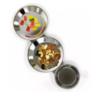 스텐 원형접시 소 레스그릇 스테인 리스 예쁜 나눔그릇 나눔 디저트 분할 간식