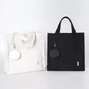탈부착 어깨끈 남녀공용 캔버스 토트백 일상룩 캐쥬얼여성백 대학생선물 심플한디자인