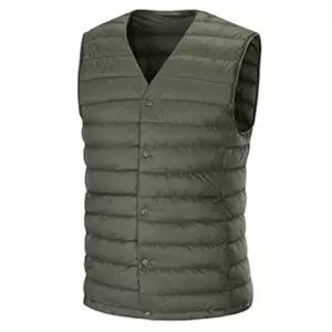 데피 다운 보카시 브이넥 조끼(DW931) 카키 등산 패딩 패션 겉옷 점퍼 스포츠 단체 이너 데일리