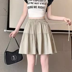 여성 밴딩 미니 치마바지 신상 캐주얼룩 여름 반여자 코디 데일리팬츠 스커트 짧은 숏반