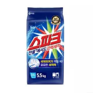 스파크 오리지널 분말세제 강력세척 5.5kg 찌든때제거 찬물 찌든 초강력 가루 세탁 대용량