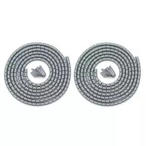 스피드 스네이크 케이블 커버 5m 2개 세트 전선 정리 보호관 헤리컬밴드 컴퓨터선 몰딩 튜브 코드 덮개