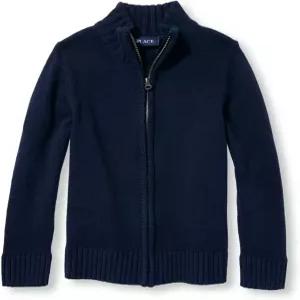 장소 소년 유니폼 지퍼 업 모의 목 스웨터