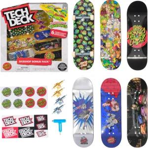 테크 덱 TMNT Sk8shop 핑거보드 보너스 팩 수집 및 맞춤형 미니 스케이트보드 6세 이상 장난감