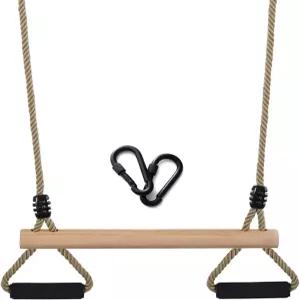 그네를 위한 체육관 링이 있는 나무 사다리 그네 바 실내 야외 정원 마당 놀이터