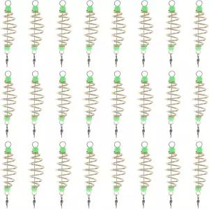SEWACC 24개 야광 구슬 봄 물고기 미끼 홀더 올리브 모양 잉어 낚시 장비 공급 케이지 3.14 X 0.9 인치