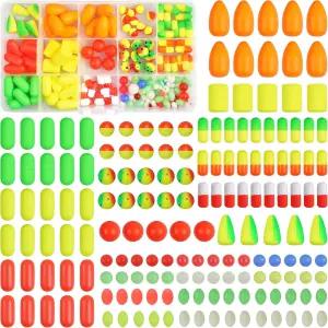 165pcs 폼파노 리그 키트 폼 스넬 플로트 및 비드 서핑 낚시 라이브 미끼 월 만들기 액세서리 또는 송어