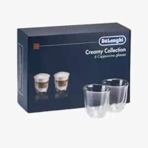 드롱기 카푸치노 잔 세트 6p 블로운 글라스 이중진공