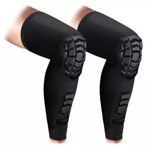 조디 레슬링 무릎 보호대 압박 다리 소매무릎 보호대와 종아리 포함 축구 야구 럭비 라크로스를 위한