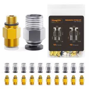 행라이프 PC4M10 및 PC4M6 보우덴 PTFE 튜브 커넥터 푸시 투 커넥트 퀵 피팅 1.75mm 필라멘트 공압 커플러