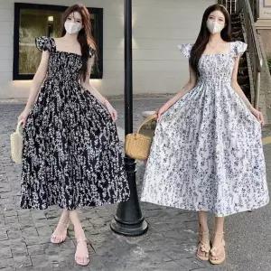 여름원피스 심플원피스 플라워 러블리 프릴 루즈 (WFKEORD)