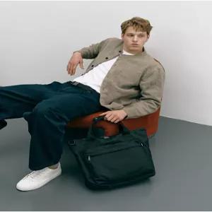 질스튜어트 액세서리 남성 [캐리어결합/RFID차단][루트] 트래블 경량 나일론 토트백 (JUBA5F231BK)