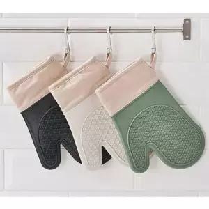 실리콘 주방 장갑 내열 냄비 오븐 장갑 글러브 블랙 WEC6E7D