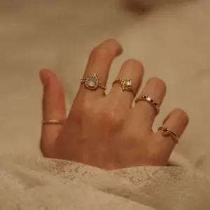 5pcs 원석 반지세트 물방울 WEDD978