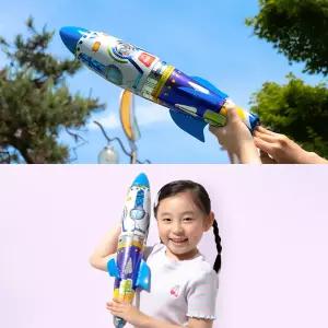 공기 압축 발사 로켓 에어 글라이더 비행기 만들기 풍선 과학 키트 발사 우주 활동 놀이 (10개입)배송비X