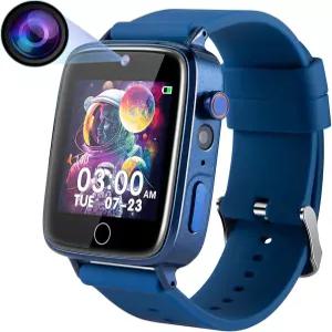 주오둔 는 26개의 게임 소년 장난감 4-12세 용 터치스크린 카메라 스마트 워치 만보계 손전등 알람시계