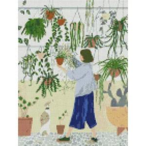 하모니아트 보석십자수 30x40 해피가드닝1풍경 패키지 비즈공예 취미 DIY 큐빅