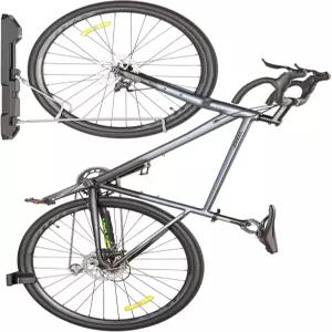 CXWXC 자전거 랙 차고 - 회전식 벽걸이 차고용 걸이 공간 절약 도로 MTB 및 하이브리드 자전거용 실내 보관