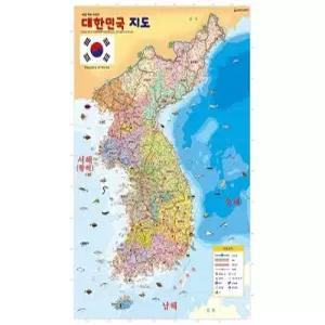 새샘 벽보 대한민국지도 1개