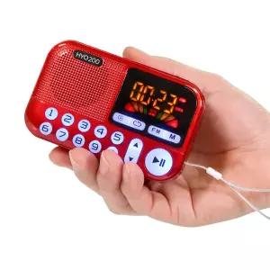 LED 미니 효도 휴대용 TF SD USB 음원카드 FM라디오 HYO200