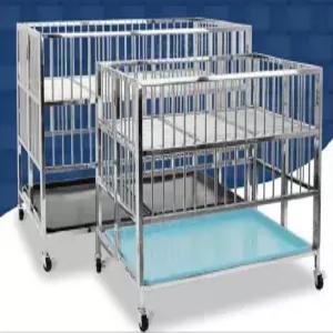 애완견 울타리 스테인레스 침대 높이 조절 철제 강아지 중형견 케이지