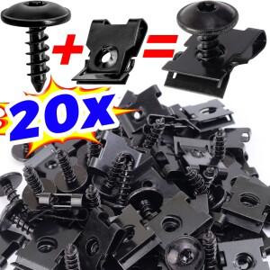 셀프 태핑 나사 U 자형 클립 자동차 바이크 오토바이 탄소강 녹슬지 않는 검정색 코팅 VW Audi 용 수정 스