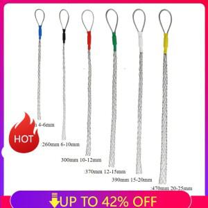 6색 케이블 당기는 양말 메쉬 풀러 미끄럼 방지 파이프 도관  그물 커버 4-25mm 와이어 그립 아연 도금 금