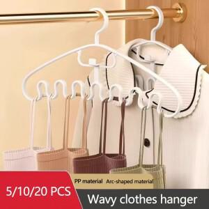 5-20개  물결 모양의 옷 걸이 북유럽 가정용 다기능 플라스틱 단순 넥타이