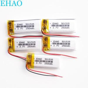 리튬 폴리머 LiPo 충전식 501535 Mp3 GPS 헤드폰 모바일 스마트 워치 전자 부품 3.7V 250mAh 배터리 로트 5