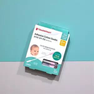 신생아 점착 면봉 아기 코 코딱지 이물질제거 점착팁 베이비 개별포장 면봉 50개입