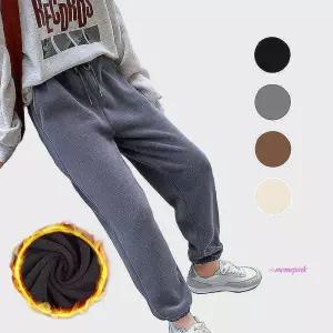 여성 털바지 기모 조거 방한 겨울 밴딩 팬츠hij648