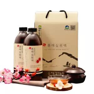 하동 홍매실원액 1000ml 2병 -매실청 매실액 매실액기스