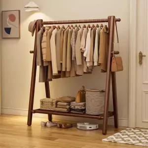 드레스룸 로봇청소기 이동가능 원목 선반 월넛