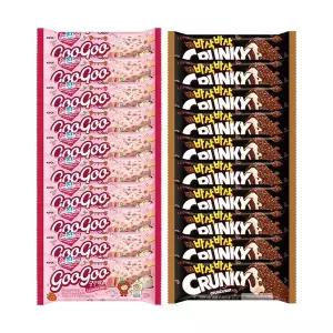 [신세계라이브쇼핑]구구바 스트로베리 크림치즈x10+크런키바x10