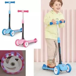 LED바퀴 폴리 엠버 접이식 어린이 킥보드 순주선물 인기 논슬립발판