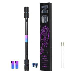 미스터 노페의 애드스피너 스피닝 펜 - 모탈 시리즈 한정판 컬러 버전(블랙) 전문가용 피젯, 길고 무게가 있으며 쓰기 쉬우며 균형 잡힌 금속 팁으로 스트레스 해소