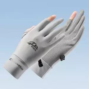 하이쿨 여성 2컷 스포츠 장갑(M) (그레이)자외선차단 등산장갑