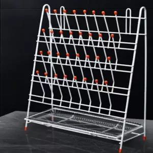비커건조대 비이커 걸이 초자 기구 건조대 랩실 과학실 실험실 실험 이동식 양면 드립랙