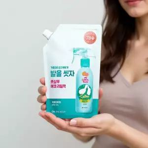 온더바디 코튼풋 발을씻자 풋샴푸 자몽향 리필 500ml 4개 발세정제 풋케어