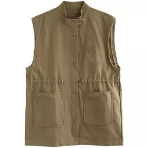 라운드 야상조끼 여성 자켓 봄야상 집업조끼 빅사이즈